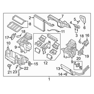 Mazda OE - Air Conditioner & Heater - Evaporator & Heater Components (With Auto A/C)