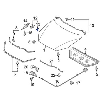 Mazda OE - Rear Outer Hood Seal Clip