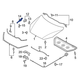 Mazda OE - Front Left Hood Hinge
