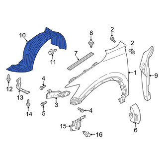 Mazda OE - Front Right Fender Splash Shield