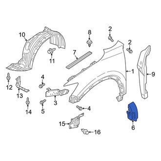 Mazda OE - Left Lower Fender Seal