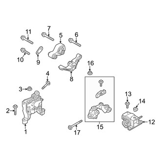 Mazda OE - Engine / Transaxle - Engine & Transmission Mounting (AWD 2.5L)