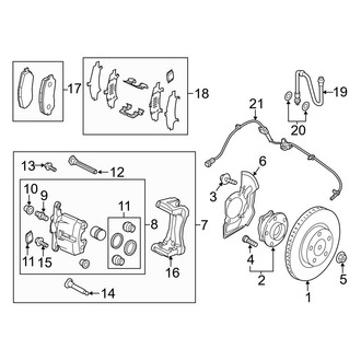 Mazda OE - Front Suspension - Brake Components