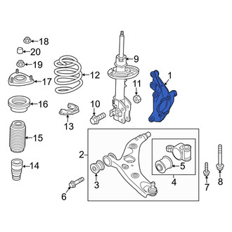 Mazda OE - Front Left Steering Knuckle