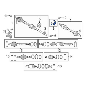 Mazda OE - Right CV Axle Shaft Carrier Bearing Clamp