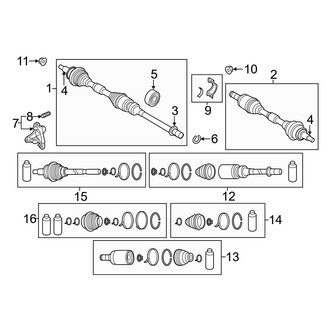 Mazda OE - Front Suspension - Drive Axles
