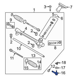 Mazda OE - Outer Steering Tie Rod End