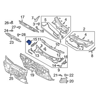 Mazda OE - Right Cowl Side Panel