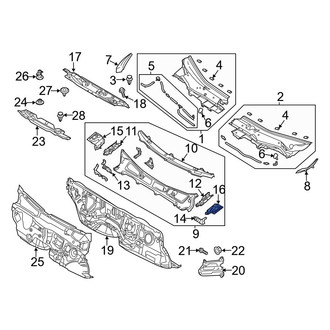 Mazda OE - Left Cowl Side Panel
