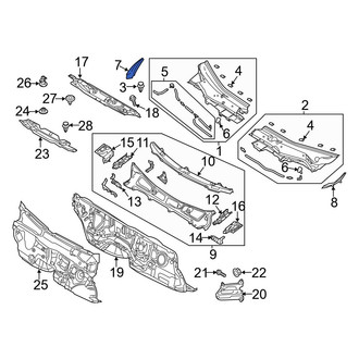 Mazda OE - Right Cowl Extension