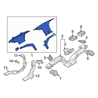 Mazda OE - Front Windshield Defroster Nozzle
