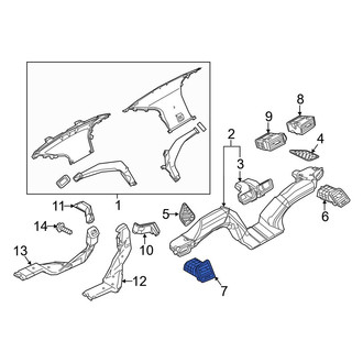 Mazda OE - Left Lower Dashboard Air Vent