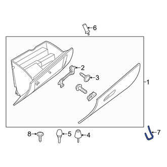 Mazda OE - Front Glove Box Door Striker