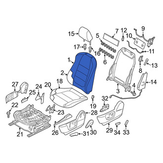 Mazda OE - Front Left Seat Back Cushion Cover