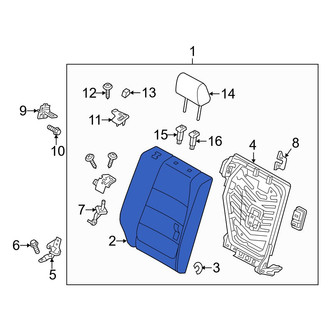 Mazda OE - Rear Right Seat Back Cushion Cover