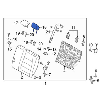 Mazda OE - Rear Left Inner Headrest