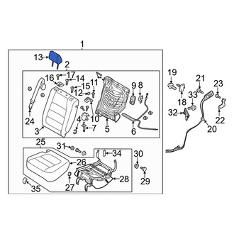 Mazda OE - Rear Left Headrest