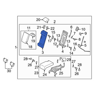 Mazda OE - Rear Center Seat Back Cushion Cover