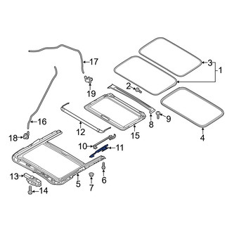 Mazda OE - Left Sunroof Guide Jaw