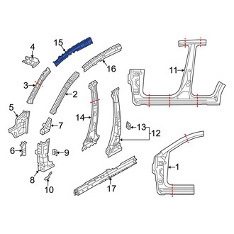 Mazda OE - Left Roof Side Rail