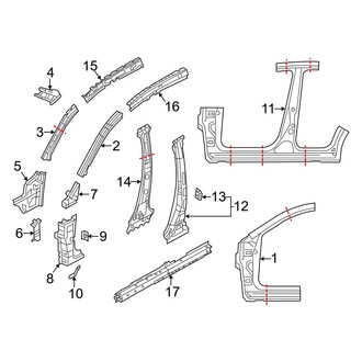 Mazda OE - Pillars, Rocker & Floor - Center Pillar & Rocker