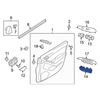 Mazda OE - Front Left Door Window Switch