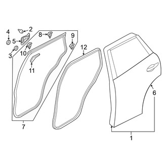 Mazda OE - Rear Door - Door & Components