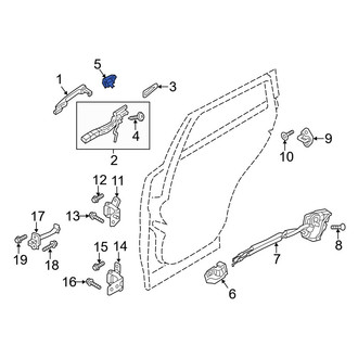 Mazda OE - Right Interior Door Handle Screw Cap