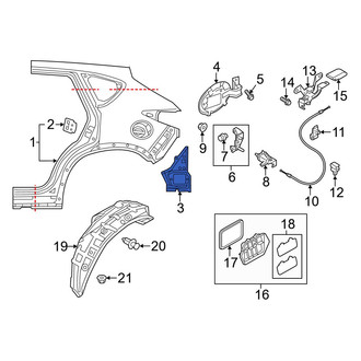 Mazda OE - Rear Left Quarter Panel Extension