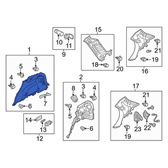 Mazda OE - Rear Right Lower Interior Quarter Panel Trim Panel
