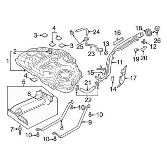 Mazda OE - Fuel System Components (Tank & Components), (FWD)