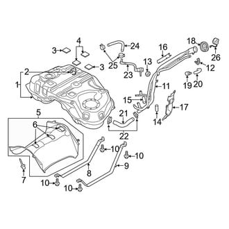 Mazda OE - Fuel System Components (Tank & Components), (AWD)