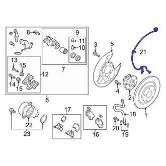 Mazda OE - Rear Left ABS Wheel Speed Sensor