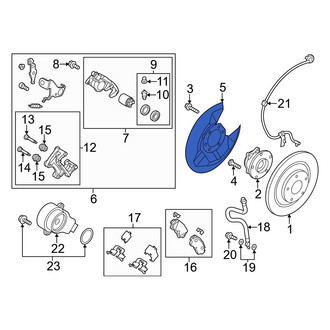 Mazda OE - Rear Brake Dust Shield