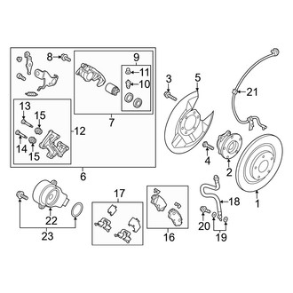Mazda OE - Rear Suspension - Brake Components (FWD)