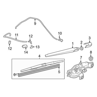 Mazda OE - Lift Gate - Wiper & Washer Components