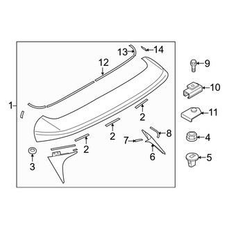 Mazda OE - Lift Gate - Rear Spoiler