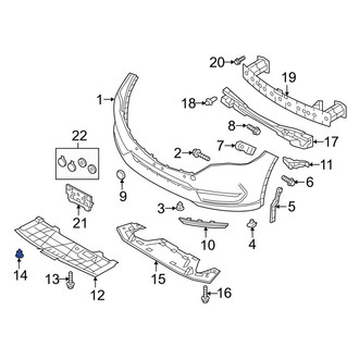 Mazda OE - Radiator Support Access Cover Clip