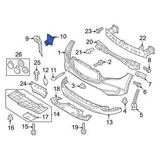 Mazda OE - Front Right Lower Bumper Cover Bracket