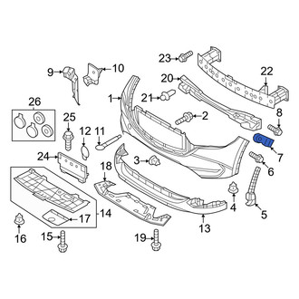 Mazda OE - Front Right Bumper Cover Bracket