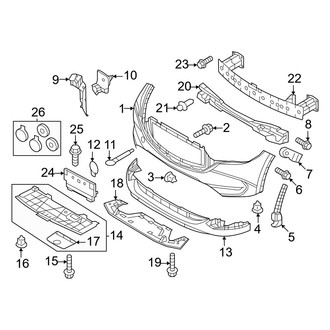 Mazda OE - Front Bumper & Grille - Bumper & Components