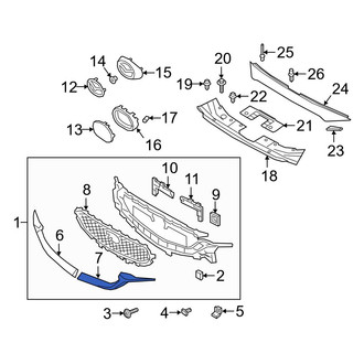 Mazda OE - Front Left Lower Grille Molding