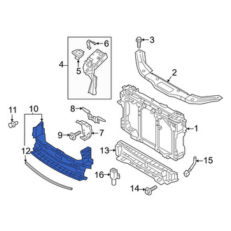 Mazda OE - Front Radiator Support Air Duct