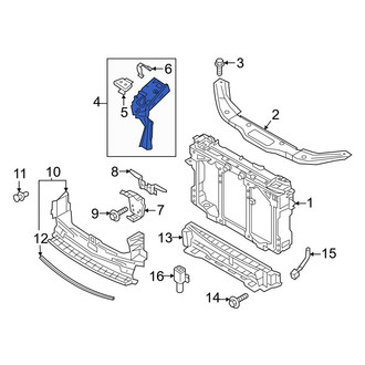 Mazda OE - Front Left Radiator Support Side Panel