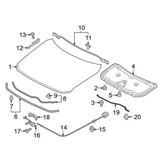 Mazda OE - Front Hood & Trunk Prop Rod
