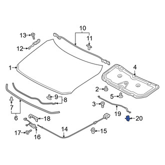 Mazda OE - Hood Prop Rod Clip
