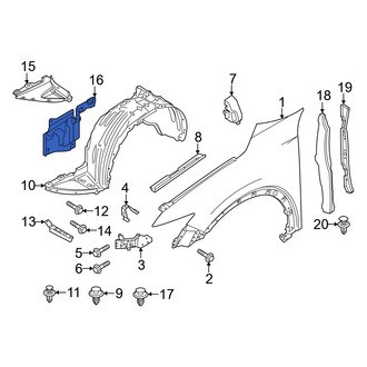 Mazda OE - Front Left Floor Pan Splash Shield