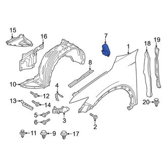 Mazda OE - Left Fender Seal