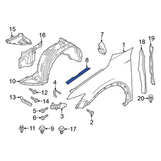 Mazda OE - Front Left Fender Closing Plate