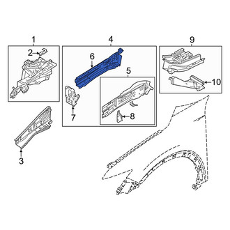 Mazda OE - Front Left Inner Frame Side Member